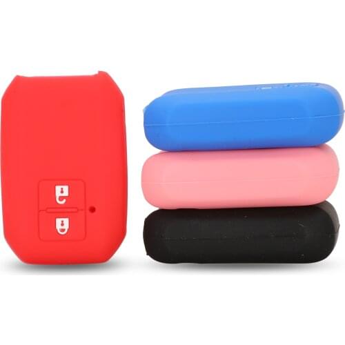 Jingyuqin 10pcs For Suzuki Swift 2017 2018 2 Buttons Silicone Remote Car Key Case Cover Protect FOB Keychian Holder