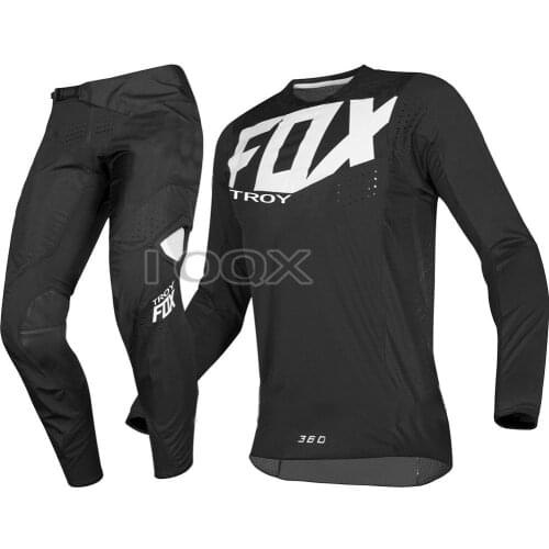 MX 360 Kila Jersey Pants Motocross Gear Set Dirt MTB ATV Bike Combo Racing Kits Offroad Adult Mens Black Suit