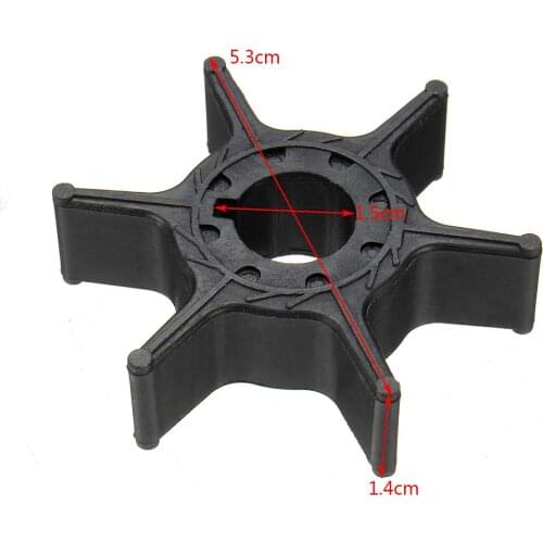 63V-44352-01 Water Pump Impeller For Yamaha 8HP 9.9HP 15HP 20HP Outboard Motor Black Rubber 6 Blades Boat Parts & Accessories