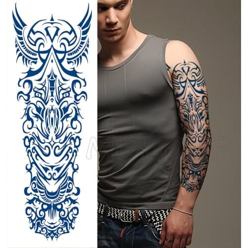 Juice Tattoo Sticker Totem Wings Element Full Arm Manly Fake Stickers Long Last To about 15 Days