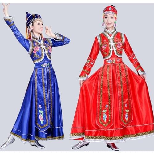 Songyuexia New Mongolian costumes womens wear Inner Mongolia dance costumes Mongolian gown adult minority costumes dress Female