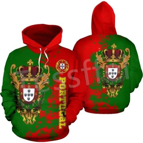 Tessffel New Brand Country Portugal Flag Symbol Harajuku Tracksuit 3DPrint Streetwear Pullover Autumn Funny Hoodies Men/Women A2