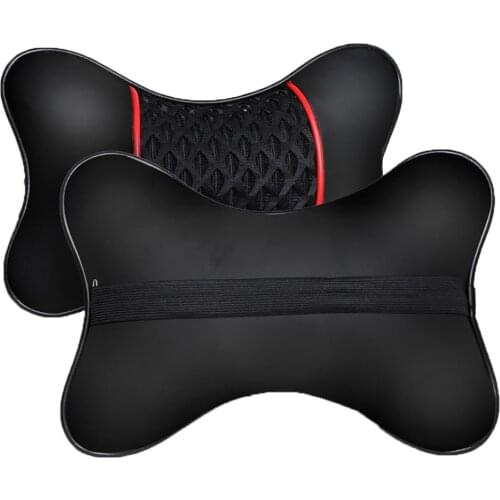 2Pcs Car Seat Headrest Neck Support Pillow Memory Cotton Soft Breathable Cushion