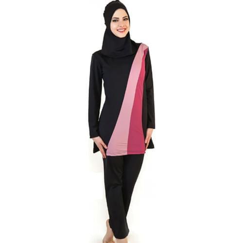 TaoBo 6XL Arab Muslim Swimsuit Conservative Split Swimsuit Summer Malaysian Long Sleeve Short Pants Swimwear With Hat