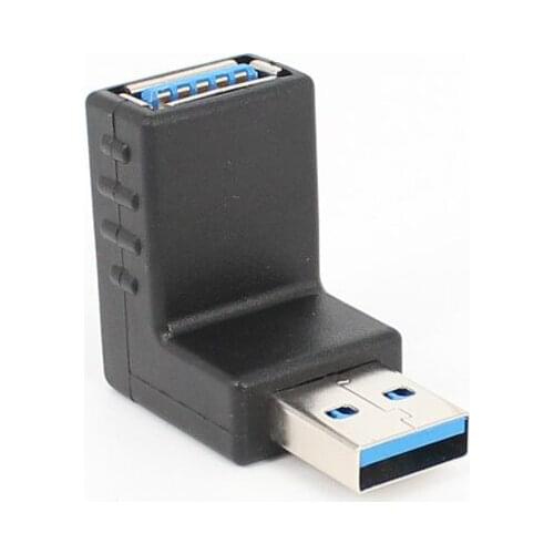 USB3.0 Male To Female Adapter Right Angle Data Extension Computer Adapter L Type 90 Degree Male To Female