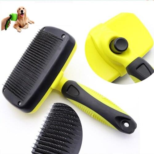 High Quality Pet Products Pet Comb Automatic Hair Brush Remover Dog Cat Comb Self Cleaning Slicker Brush Dropshipping