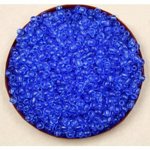 Factory Frice 80g/lot 4mm DK Blue transparent Glass Loose Spacer Seed Beads for Jewelry Making