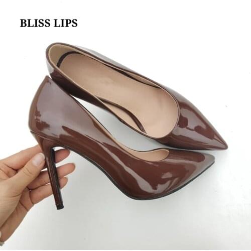 Woman Solid Pumps Point-top High Heels Ladies Shoes Shallow Mouth Sexy Party Heels Concise Woman Shoes Size 34-45