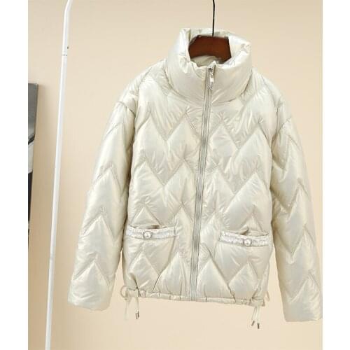 ZB4961 2021 new winter cotton-padded clothing women fashion loose coat bright short cotton-padded jacket tide cheap wholesale