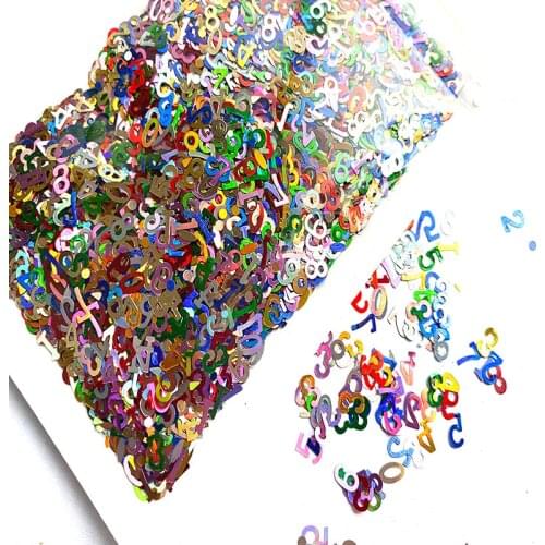 10g Ultrathin 4mm digital Shape Sequins Nail DIY Glitter Paillette Laser Eo-Friendly PET Sequin Nails art Manicure Material