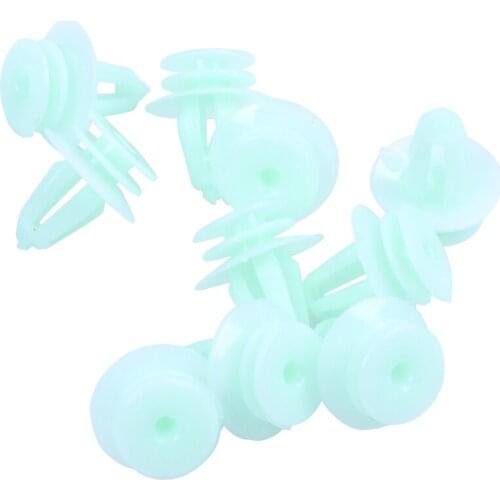 10x Interior Door Panel Card Trim Fastener Retainer Clips Mint Green For Skoda Fabia