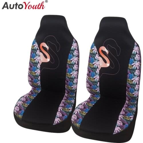 2PCS Car Seat Covers Car Bucket Seat Covers with Goose Print for Ford Focus 2 Chrysler 300c Toyota Peugeot 308