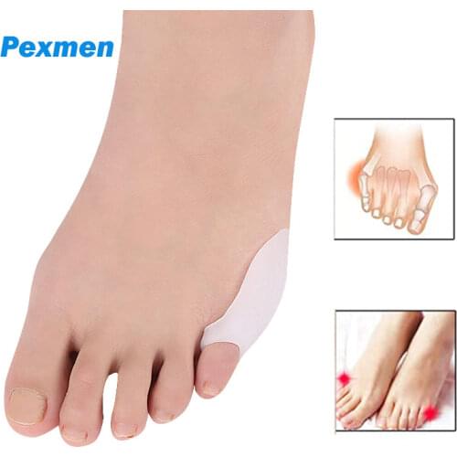 Pexmen 2Pcs Gel Toe Separators Gel Toe Bunion Corrector Guard For Pain Relief from Friction Pressure and Tailors Protector