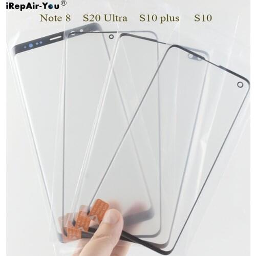 2 in 1 Front Outer Glass +OCA Film Replacement For Samsung Galaxy S8 S9 S10 S20 Note 10 20 Ultra Touch Panel Lens