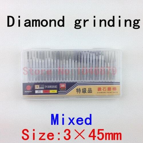 30 / box,Diamond grinding, grinding needles, grinding rods, ground rods. Mixed pattern 3MM