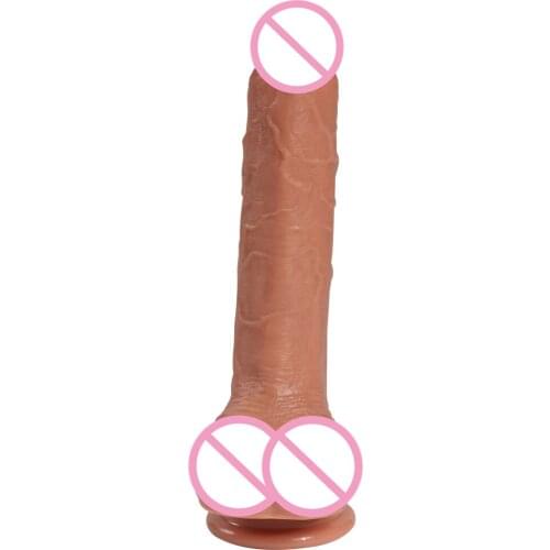 8.66 Inch Real Feeling Dual Layer Penis Silicone Big Dildo Sex Toy Bendable Cock for Women Man Homesex Masturbation