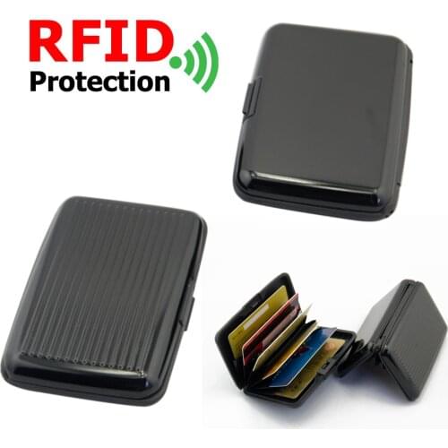 Aluminum Metal Men Women Solid Color Mini Wallet Bankcard Credit Card Anti-RFID Scanning Protect Holder Fashion Card Small Purse