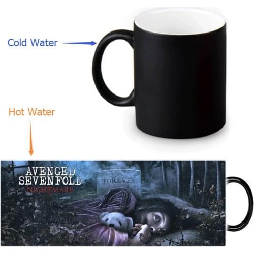 Avenged Sevenfold&A7X Custom Made Design Water Coffee Mug Novelty Gift Mugs Magic Ceramic Mug 12 OZ Office Home Mugs