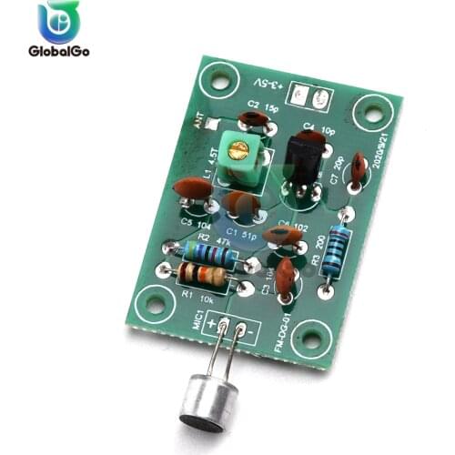 FM Transmitter Module Mini Wireless Microphone Radio Frequency PCB Board 91-103MHz DC 3V-5V Microphone Transmitting Module