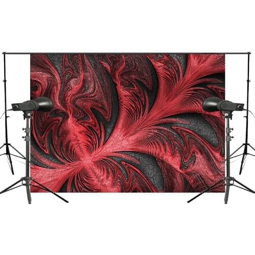 Red Leaves Shape Background Abstract Black Backdrops Art Photo Studio Backdrop 150x210cm Photography Background Wall