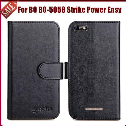 Hot Sale! BQ BQ-5058 Strike Power Easy Case New Arrival 6 Colors High Quality Flip Leather Protective Cover Phone Bag