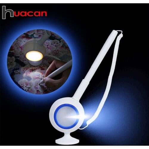 Huacan Diamond Painting LED Small Table Lamp Lighting Diamond Embroidery Point Drill Pens Tool Accessories Kit