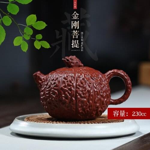 True art yixing recommended pure handmade quality teapot tea famous ore dahongpao vajra bodhi pot