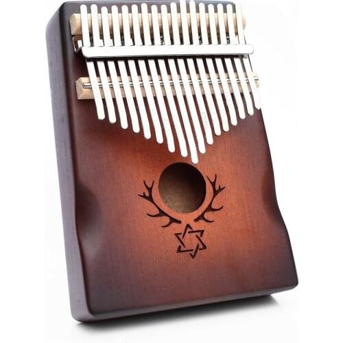 Kalimba 17 Keys Thumb Piano Mahogany with Beginner Kits for Adults KLB56-1