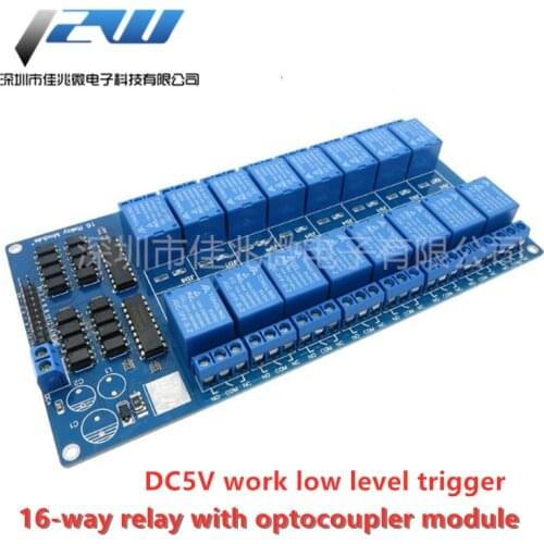 New 16-way 5V relay module with optocoupler protection