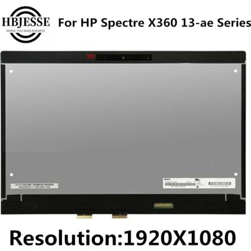 Original 13.3" LCD Touch screen Digitizer Assembly For HP Spectre X360 13-ae 13-ae019nl Panel laptop 1920*1080 no with frame