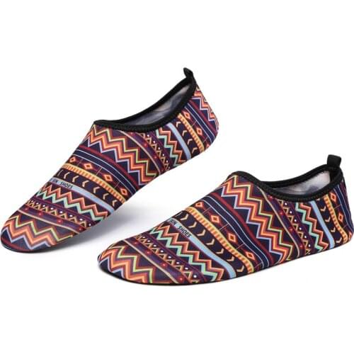 Couple Swimming Yoga Beach Upstream Diving Shoes Quick-drying Non-slip Barefoot Shoes Unisex Printed Aqua Shoes for Women Men