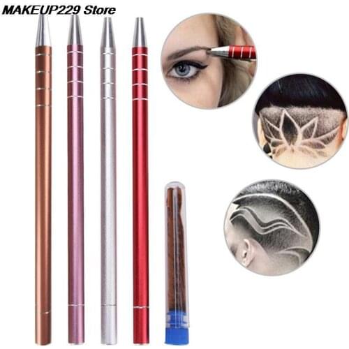 Professional Magic Engrave Beard Hair Scissors Eyebrow Carve Pen Tattoo Barber Hairdressing Scissors Eyebrow Oil Head Carving