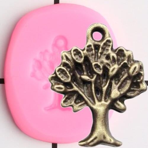Life Tree Relief Silicone Mold DIY Fondant Cake Decorating Tools Polymer Clay Resin Molds Cupcake Baking Chocolate Candy Mould