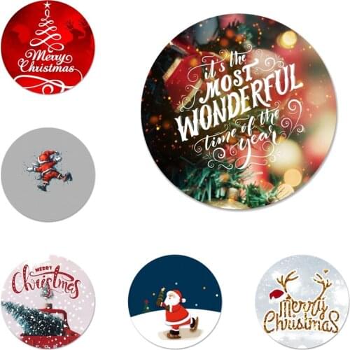 Merry Christmas winter wishes Icons Pins Badge Decoration Brooches Metal Badges For Clothes Backpack Decoration