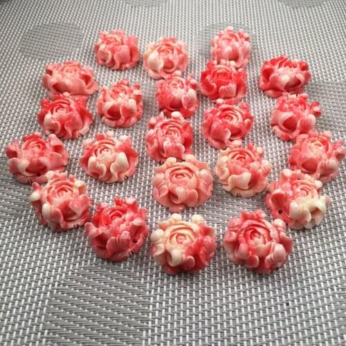 Synthetic Coral Chrysanthemum shape Punch loose beads isolation bead for Jewelry making DIY necklace bracelet accessories