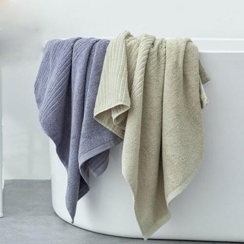 Super Soft Absorbent Bath Towel Adult Home Hotel Bathroom Towel Natural Cotton Comfortable Striped Muslin