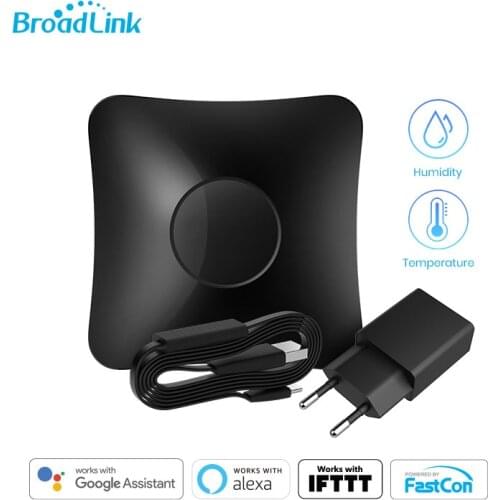 BroadLink RM4 Pro Wi-Fi Smart Universal Remote Hub with HTS2 Temp and Humidity Sensor Smart Home Set