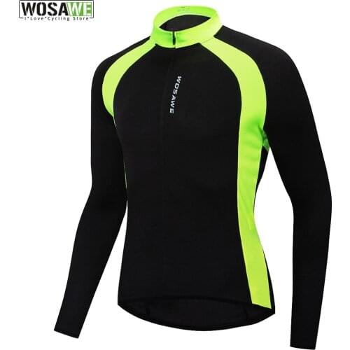 WOSAWE Outdoor Sports Cycling Jersey Summer Autumn Bike Clothing Bicycle Long Sleeves MTB Shirts Cycling Wear Quick Dry Jersey