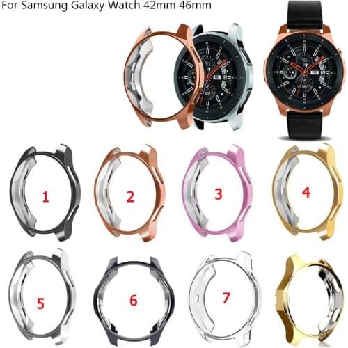 Protector Case Cover for Samsung Galaxy Watch 42mm 46mm Transparent Clear S3 Soft TPU Protective Bumper Cases Watch Accessories
