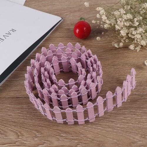 100*5cm DIY Mini Small Fence Barrier Wooden Craft Miniature Fairy Garden Terrarium Doll Branch Palings Showcase Decoration