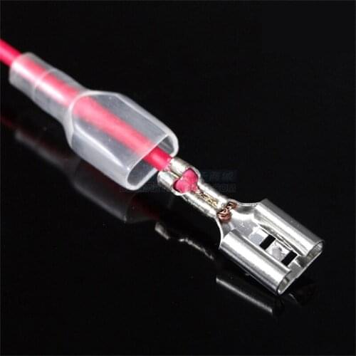 100pcs insert the plug spring sheathed wire cold pressed terminal copper female connector