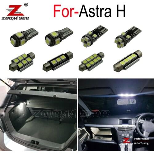 13pcs LED Interior Lights Reading dome map lamp Kit for Opel Astra H OPC GTC Caravan Saloon Estate Hatchback ( 2004 to 2009 )