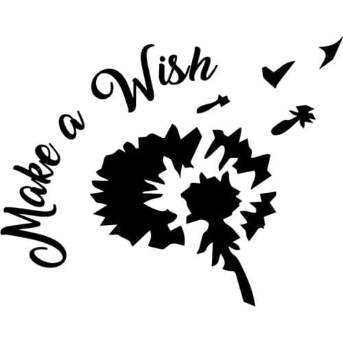 17X13.4CM MAKE A WISH Bumper Window Vinyl Decals Car Sticker Decoration