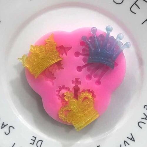 3 Crown Fondant Silicone Molds Decorative DIY Chocolate Molds Soft Pottery Molds Mobile Phone Epoxy Molds