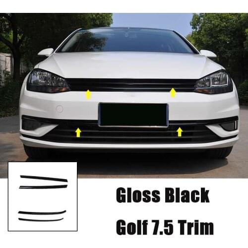 4Pcs Car Front Center Lower Grille Trim Strip for Golf 7.5 MK7.5 Modified Decorative Accessories