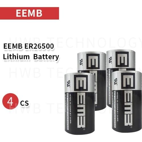 4Pcs/LOT EEMB ER26500 3.6V 9000mAh C type PLC control lithium battery Brand New + Free Shipping