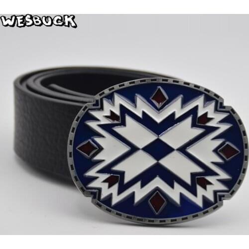 5 PCS MOQ WesBuck Brand New Style High Quality Oval Metal Cowboy Belt Buckle With Mens Womens Jeans accessories