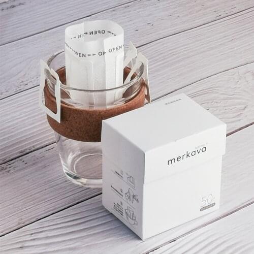 50Pcs/Pack Disposable Coffee Fliter Bags Portable Hanging Ear Style Coffee Filters Eco-Friendly Paper Bag For Espresso Coffee