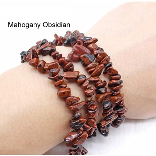 Fctory Price Good Quality Natural Stone Mahogany Obsidian Gravel Quartz Chip Beads 5-8MM Pick Size For Jewelry Making Diy