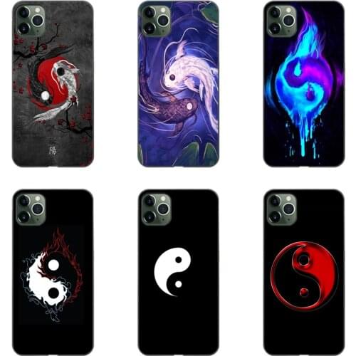 Yin And Yang Phone Case Black Soft Cover For Iphone 12Pro Mini 11Pro Max Se2 6 7 8 plus X XS XR Xsmax For Samsung S20 S10 S9plus